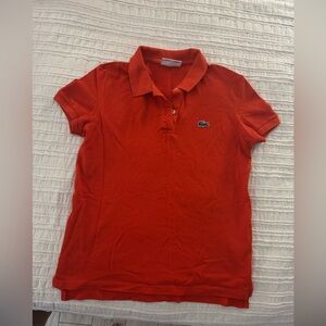 Lacoste Women's Orange Polo Shirt